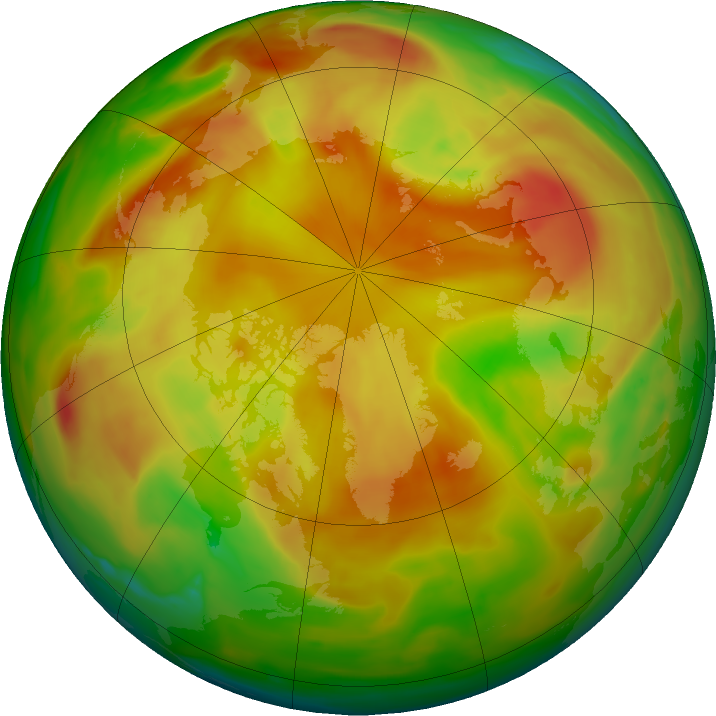 Arctic ozone map for 22 May 2024